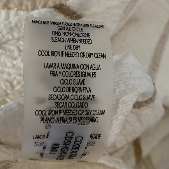 Calvin Klein size 10 elegantly striped faux-wrap dress - Picture 4 of 5